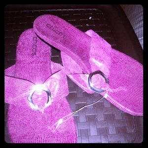 Flat Style Sandals Hot Pink Size 10 by Chinos